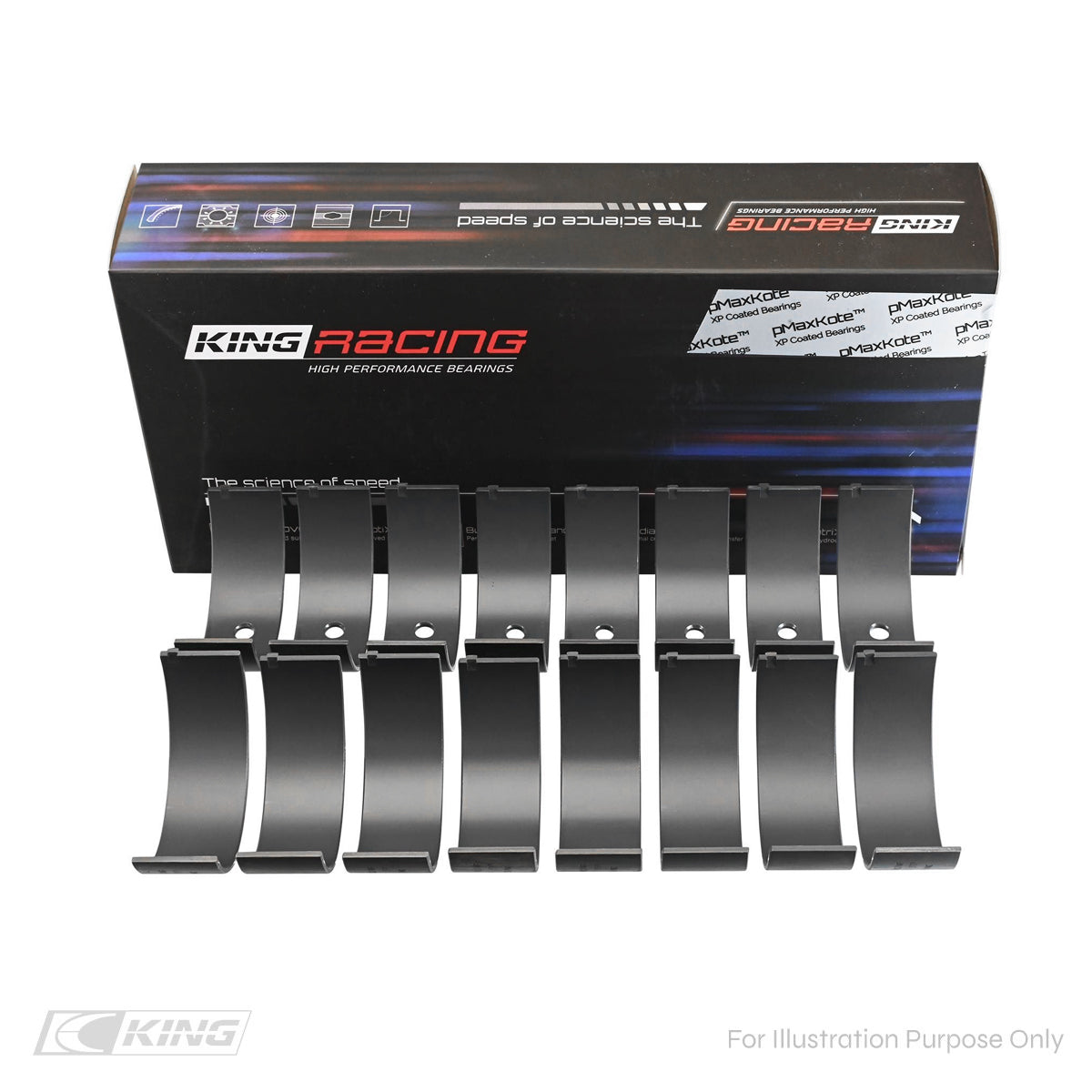 King Chevrolet SBC 307CI 350CI & GEN III/IV OE-Replacement Connecting Rod Bearings CR 807SI 010 - Fits Chevrolet, GMC, Pontiac