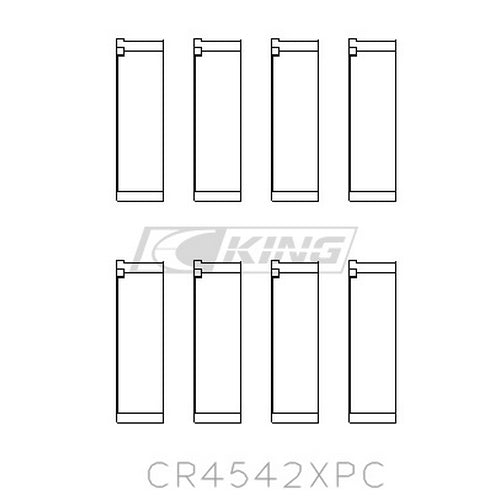 King Coated Connecting Rod Bearings Honda Racing K-Series K20 K24 (Except A3) CR4542XPC-STD - Fits Honda, Acura