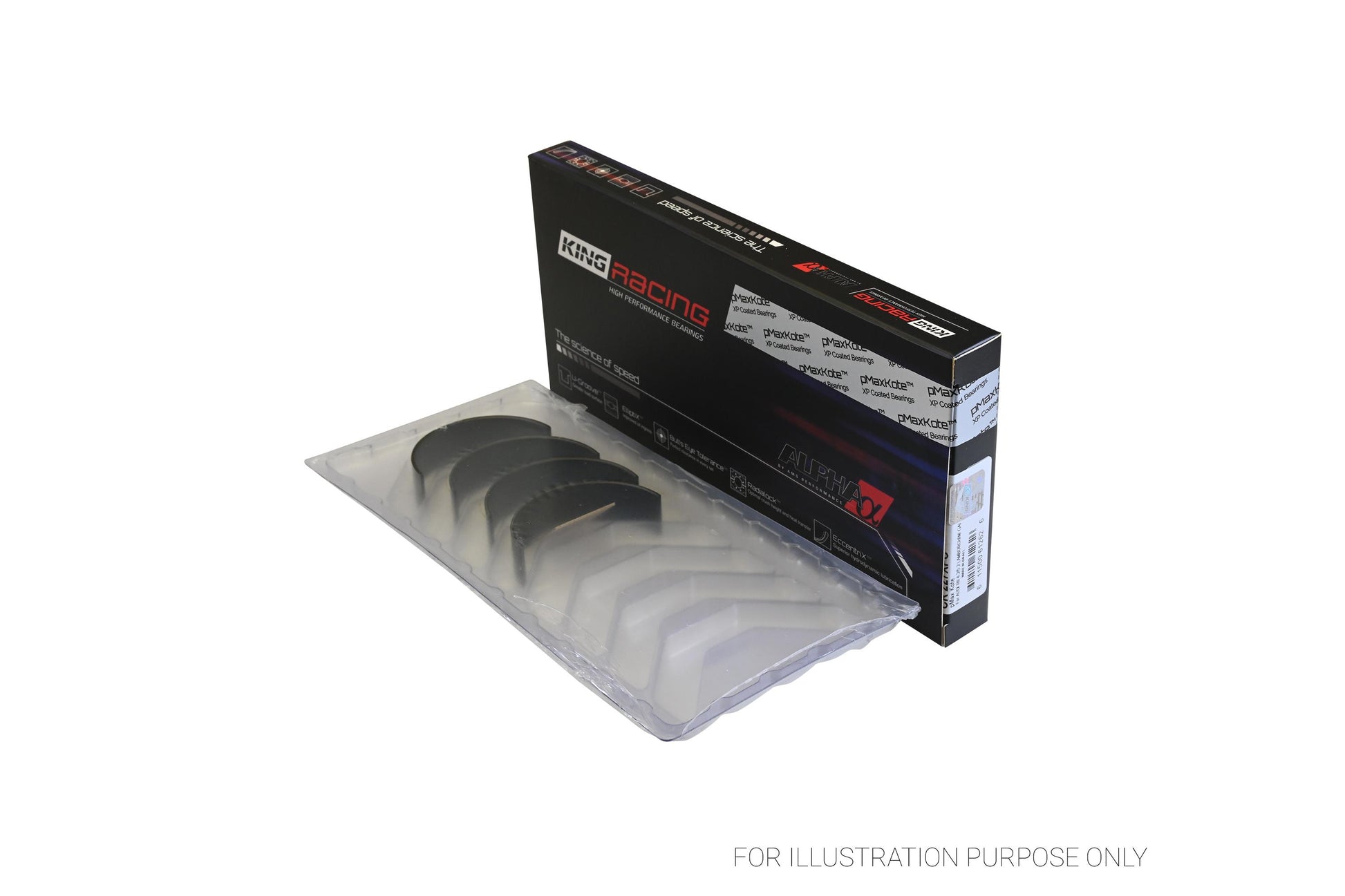King Racing × AMS Alpha Connecting Rod Bearings For Audi 4.2L V8, Lamborghini 5.2L V10, VW VR6 3.2L V6 CR 227XPC-STD - Fits Volkswagen, Audi, Lamborghini