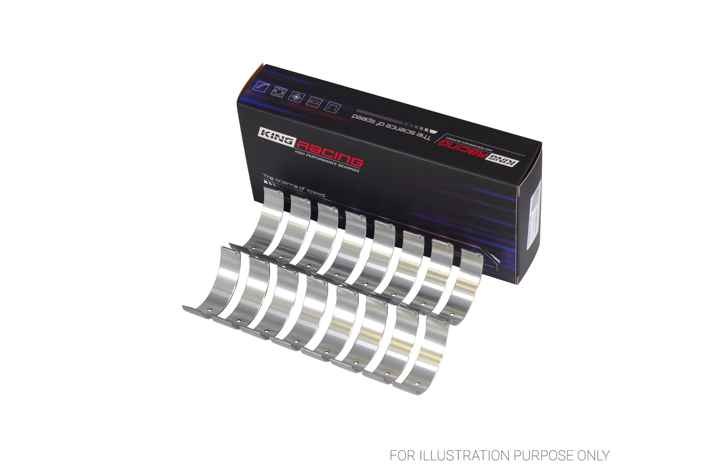 King Ford 260CI 289CI 302 5.0L WINDSOR Racing Bi-metal Rod Bearing Set CR 804HPN-STD - Fits Ford, Mercury, Lincoln