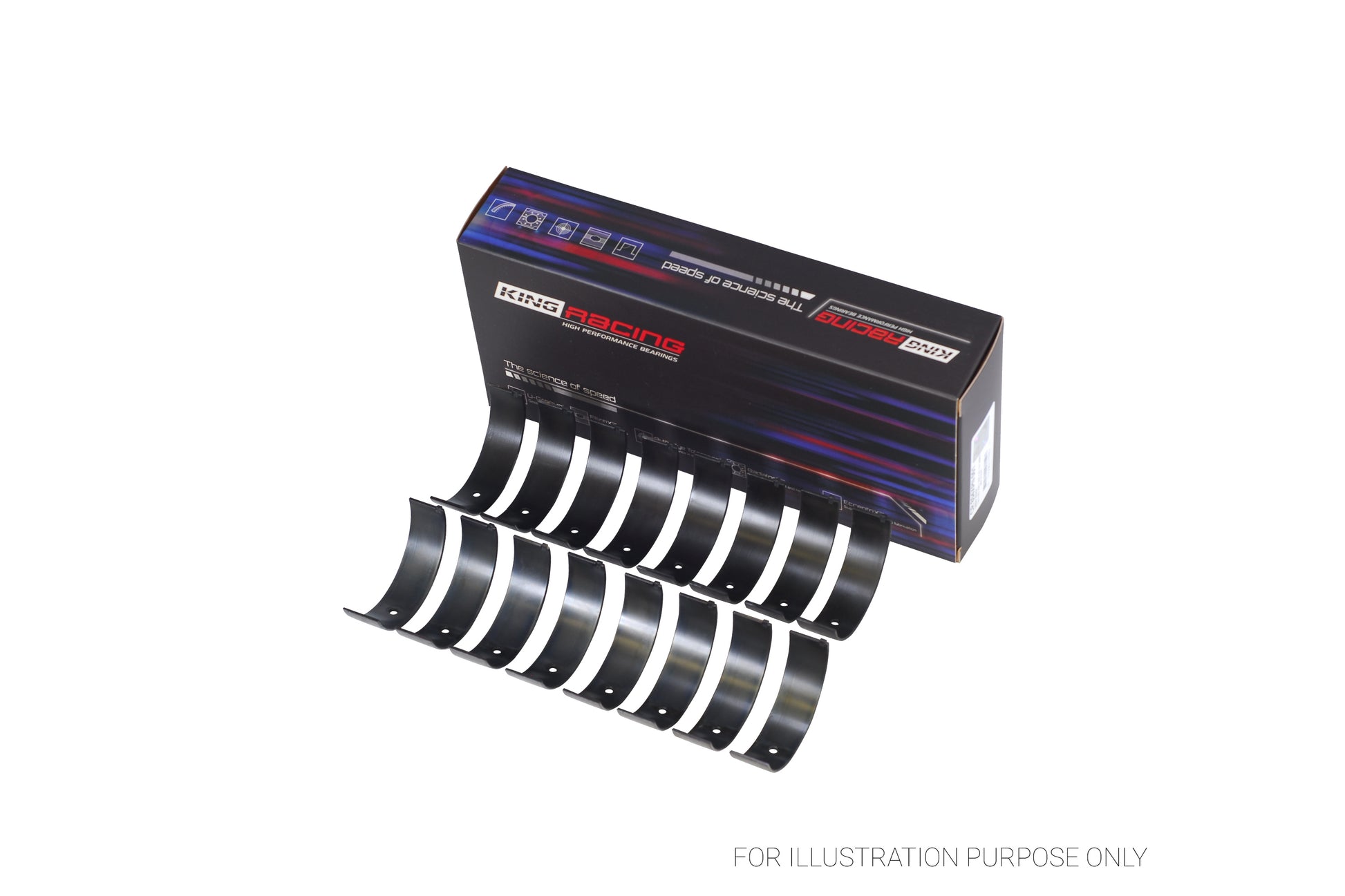 King Ford 260CI 289CI 302 5.0L WINDSOR Racing Bi-metal Rod Bearing Set CR 804HPN 010 - Fits Ford, Mercury, Lincoln