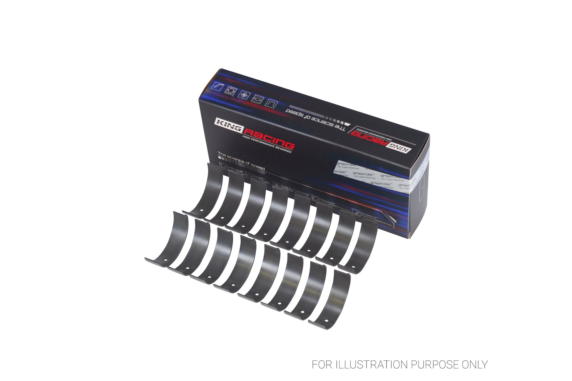 King Ford 260CI 289CI 302 5.0L WINDSOR Racing Bi-metal Rod Bearing Set CR 804HPN-STD - Fits Ford, Mercury, Lincoln