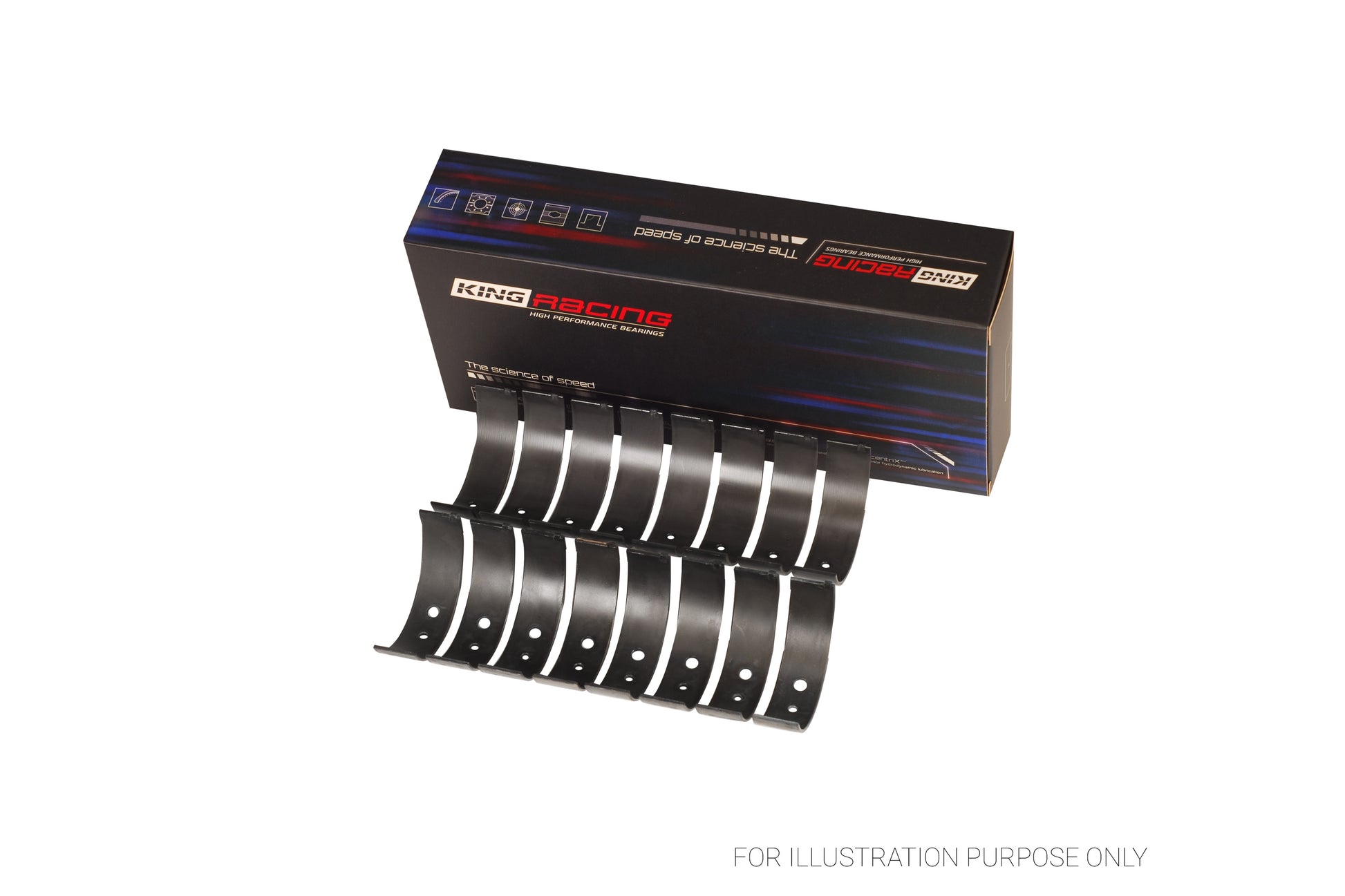 King Ford 260CI 289CI 302 5.0L WINDSOR Racing Bi-metal Rod Bearing Set CR 804HPN 010 - Fits Ford, Mercury, Lincoln