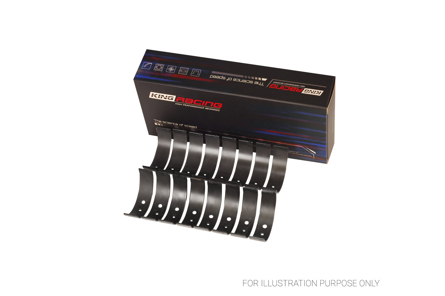 King Ford 260CI 289CI 302 5.0L WINDSOR Racing Bi-metal Rod Bearing Set CR 804HPN-STD - Fits Ford, Mercury, Lincoln