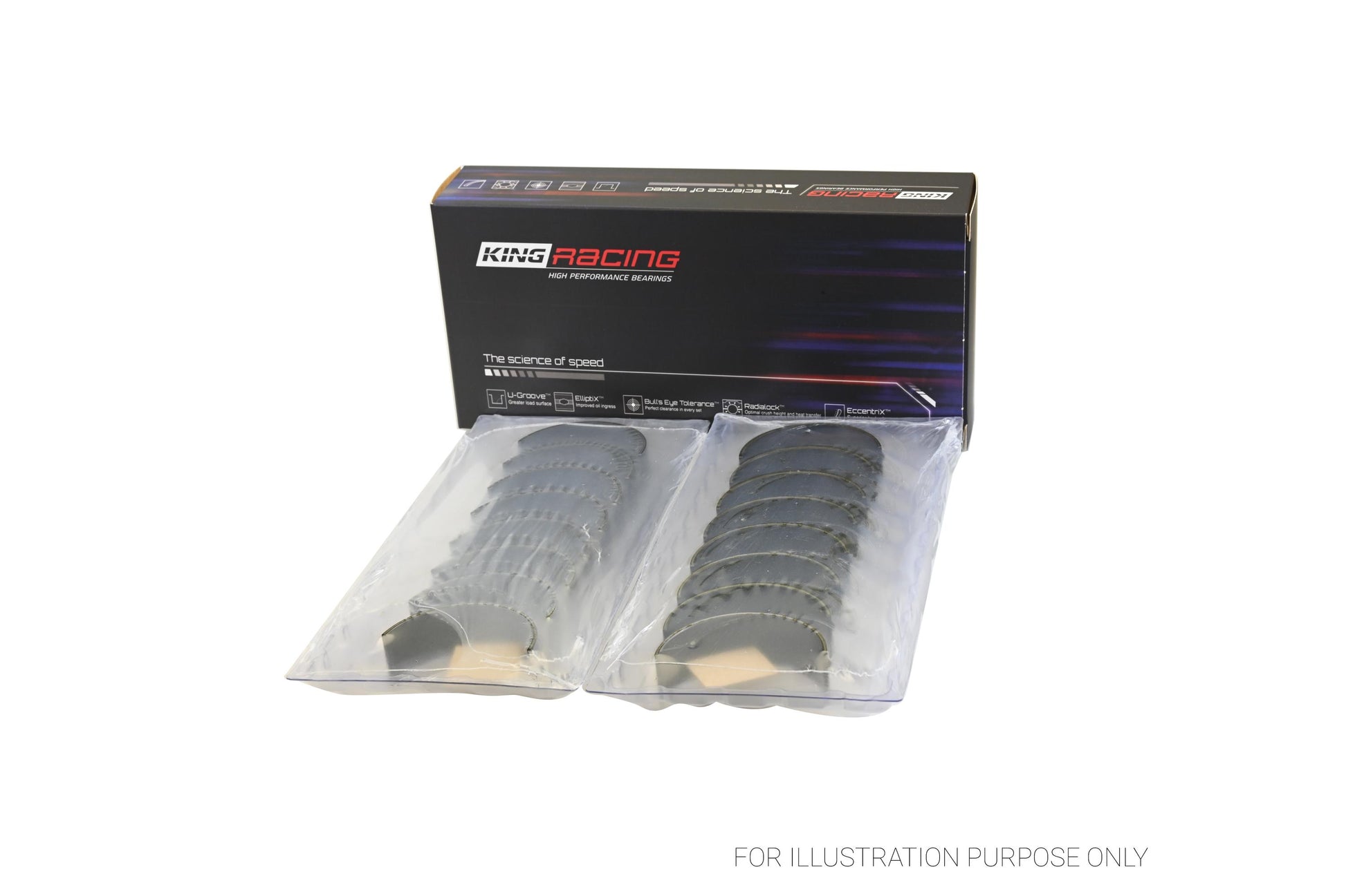 King Chevrolet SBC 307CI 350CI & GEN III/IV Narrow Racing Connecting Rod Bearings CR 807XPN-STD - Fits Chevrolet, GMC, Pontiac