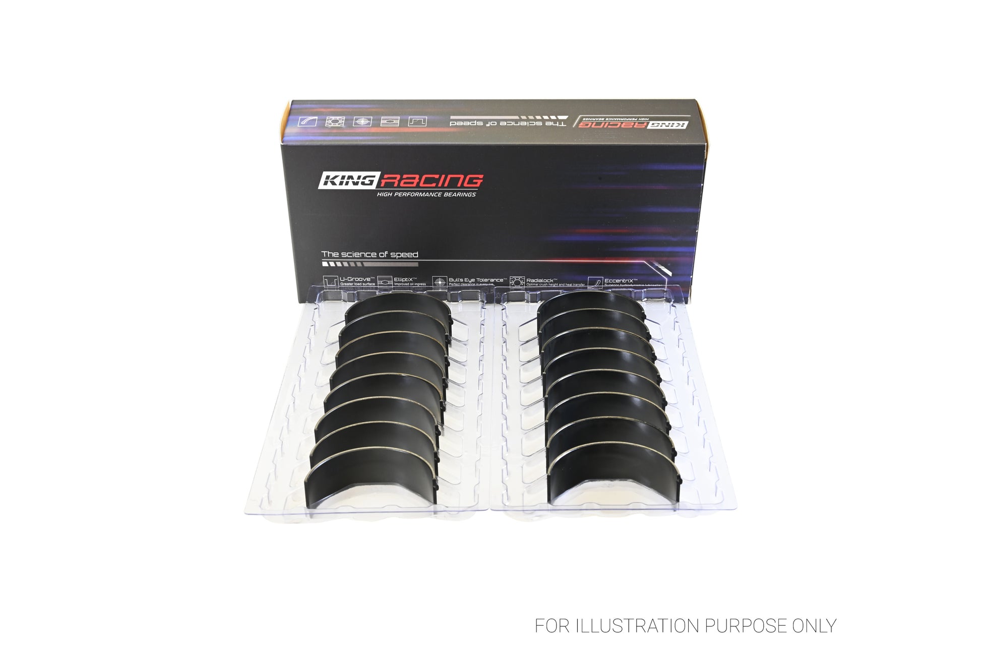 King Chevrolet SBC 307CI 350CI & GEN III/IV Narrow Racing Connecting Rod Bearings CR 807XPN 020 - Fits Chevrolet, GMC, Pontiac