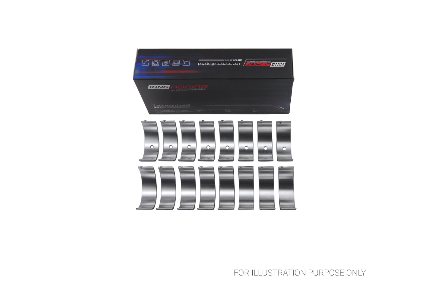 King Chevrolet BBC 369-502 GEN IV, V, VI - Narrow, Dowel Racing Connecting Rod Bearings CR 808HPND 001 - Fits Chevrolet, GMC, Pontiac