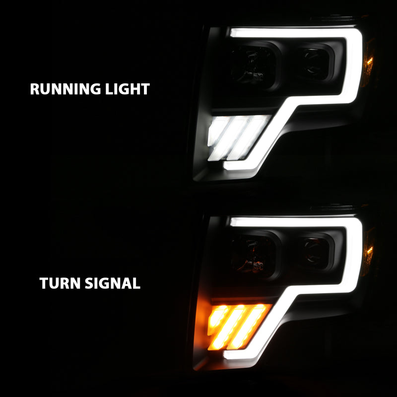 ANZO 2009-2014 Ford F-150 LED Projector Headlights