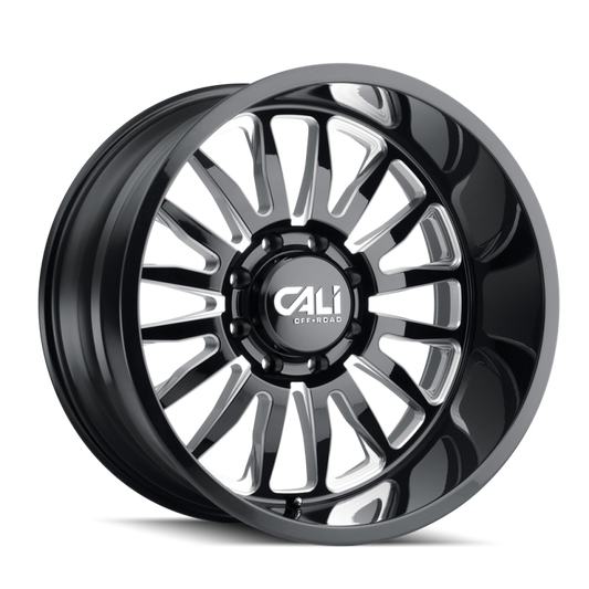Cali Off-Road Summit 9110 22x12 6x139.7 -51mm Gloss Black Milled Wheel 9110-22283BM