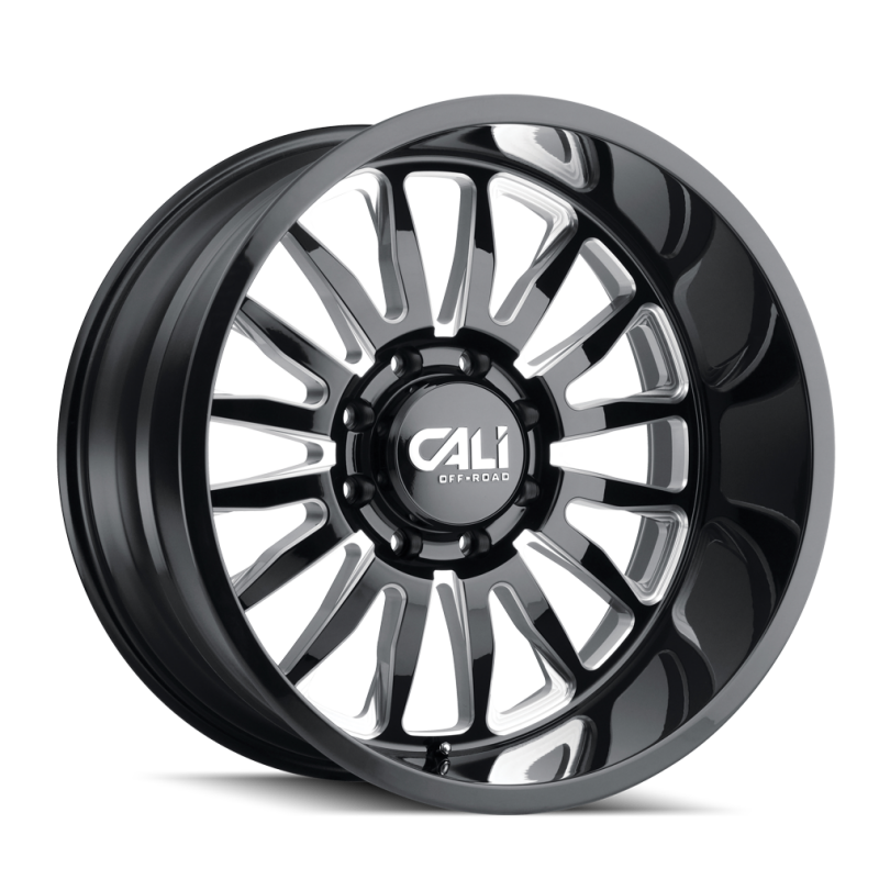 Cali Off-Road Summit 9110 22x10 6x139.7 0mm Gloss Black Milled Wheel 9110-22183BM