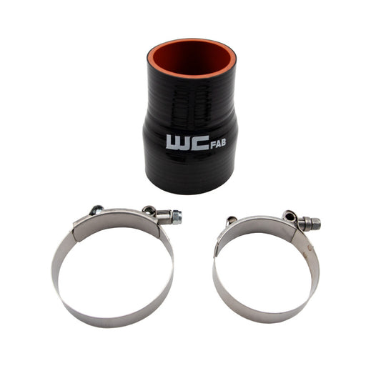 Wehrli Custom Fabrication WCF207-105 2.375in x 3in ID Straight Reducer 4.5in Long Silicone Boot and Clamp Kit