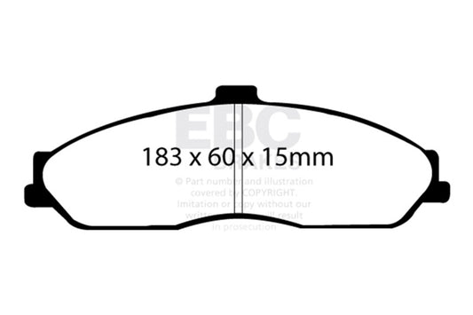 EBC 03-04 Cadillac XLR 4.6 Yellowstuff Front Brake Pads DP41162R