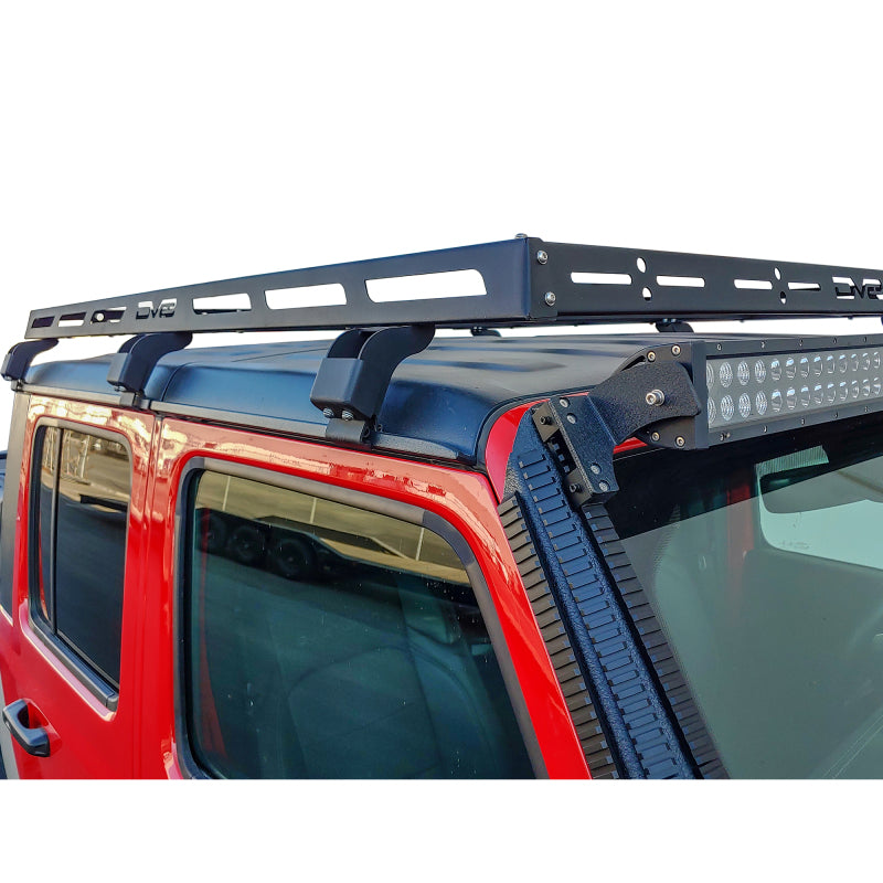 DV8 Offroad 07-18 Jeep Wrangler JK 4 DR / JL 2 DR & JT / 18+ Gladiator Roof Rack - #RRJL-02