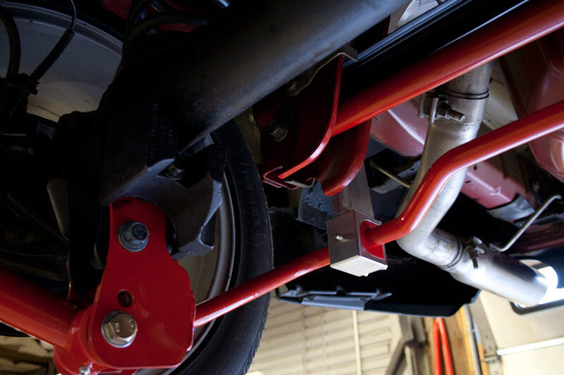 UMI Performance 1013-R Rear Sway Bar 22mm Solid CrMo Red for 2005-2014 Mustang