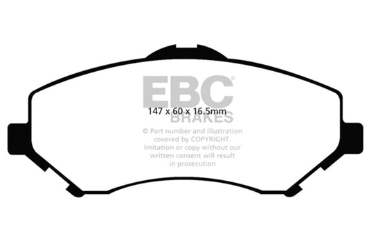 EBC 08-11 Chrysler Town & Country 3.3 Greenstuff Front Brake Pads DP61798