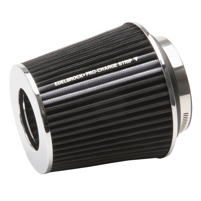 Edelbrock 43640 Air Filter Pro-Flo Series Conical 6.7 in Tall Black/Chrome