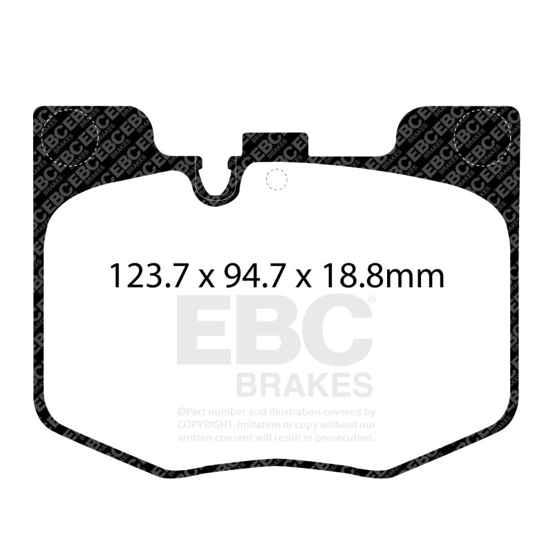 EBC Racing 2020+ Toyota GR Supra 2.0 Turbo / 2019 BMW 330 G20 2.0 Turbo RP-X Race Front Brake Pads DP82302RPX