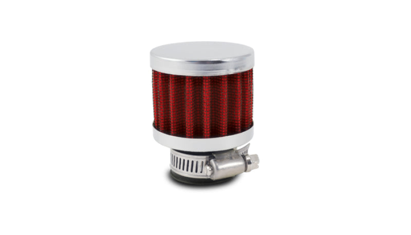 Vibrant Crankcase Breather Filter w/Chrome Cap 2 1/8in 55mm Cone ODx2 5/8in