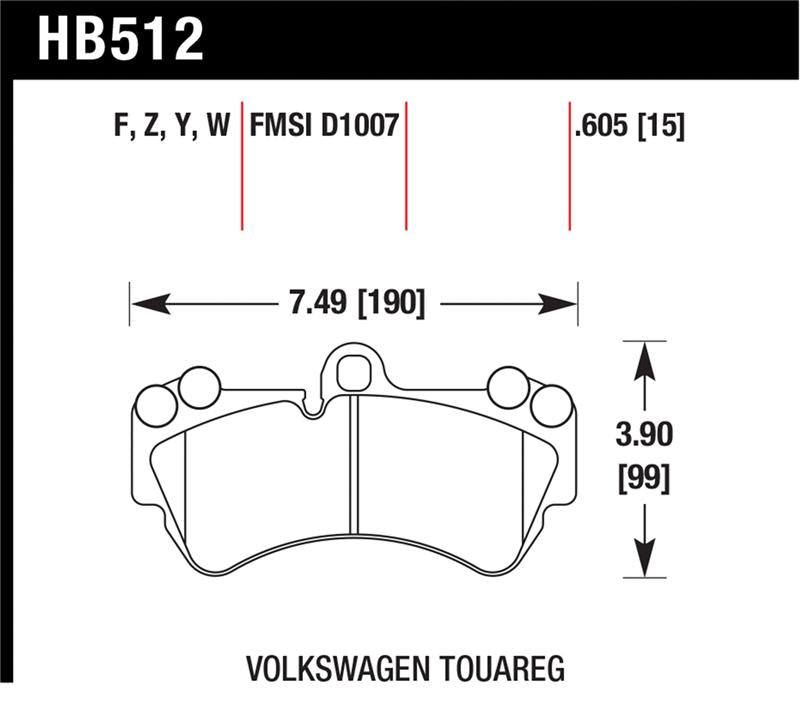 Hawk Performance HB512W.605 DTC-30 Motorsport Brake Pads