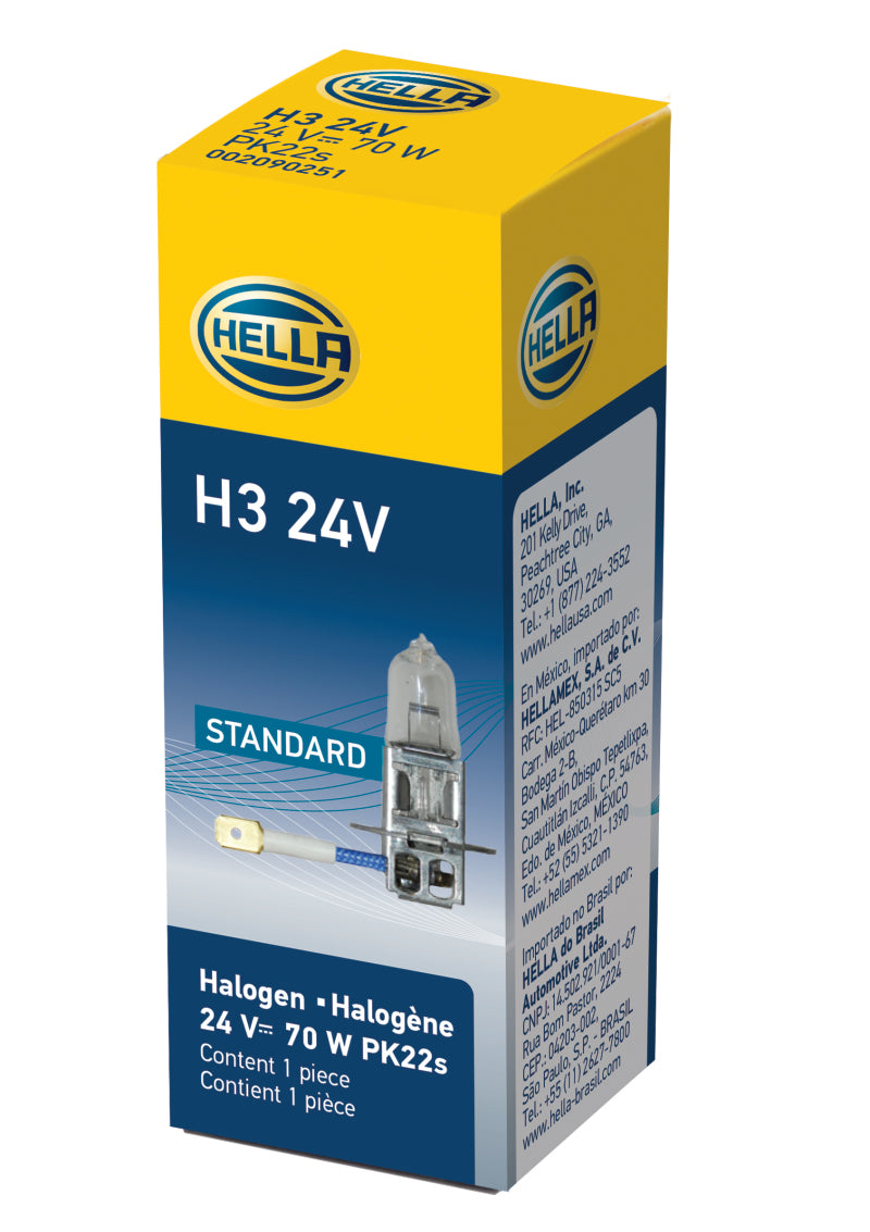 HELLA H3 24V 70W PK22s T3.25 Halogen Bulb