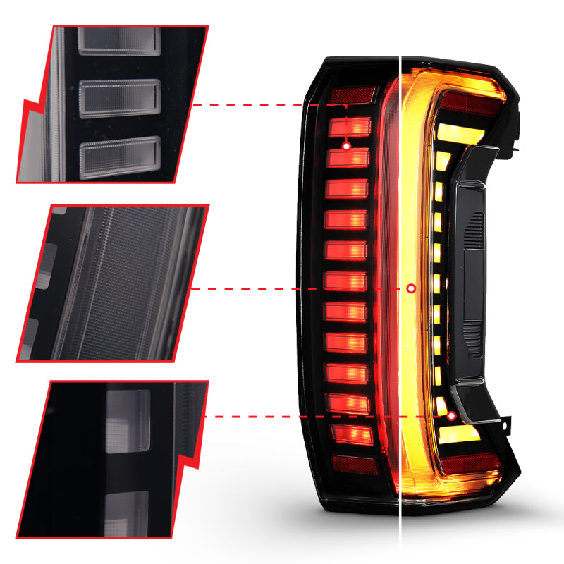 ANZO 22-26 Toyota Tundra Z-Series Full LED Tail Lights Smoke Lens Init/SeqSig- Pair