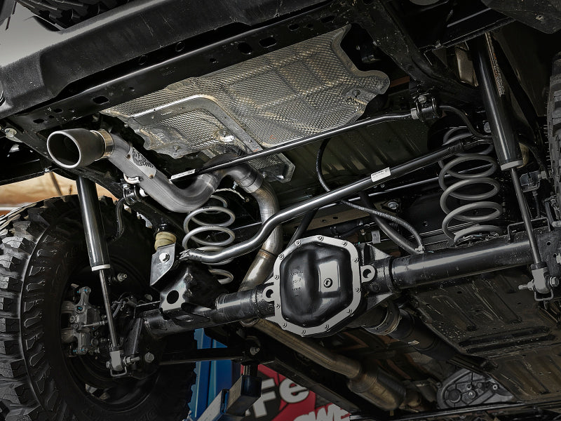 aFe MACH Force-Xp Axle-Back Exhaust System w/Black Tip 18-20 Jeep Wrangler L4-2.0T / V6-3.6L - #49-48070-1B