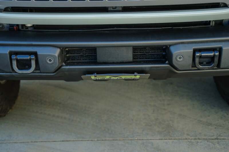 DV8 Offroad 2021 Ford Bronco Capable Bumper Slanted Front License Plate Mount - #LPBR-05