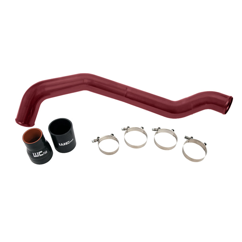 Wehrli Custom Fabrication WCF100352-RED Driver Side 3in Intercooler Pipe WCFab Red for 2004.5-2010 Chevrolet Silverado / GMC Sierra 2500 HD / 3500 HD Duramax