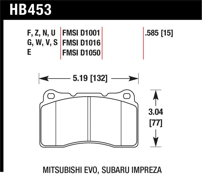 Hawk Performance HB453F.585 HPS Performance Street Brake Pads