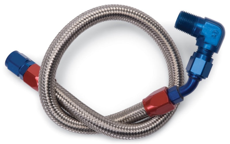Edelbrock 8124 Fuel Line Braided Stainless for BBC ( Use with 8134 )
