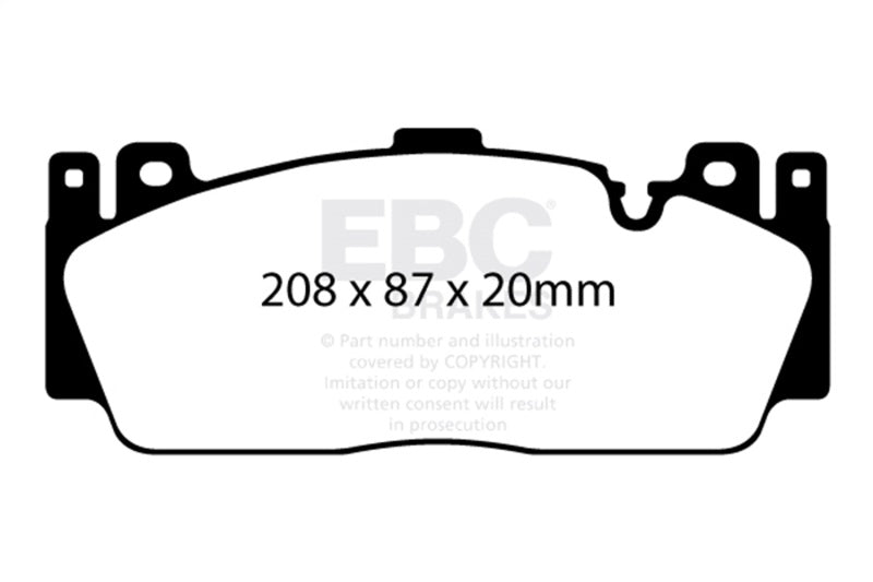 EBC 12+ BMW M5 4.4 Twin Turbo (F10) Yellowstuff Front Brake Pads DP42148R