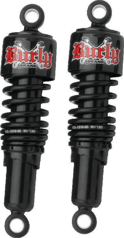 Burly Brand B28-1203B Shocks Black for 1982-2026 Harley-Davidson Touring