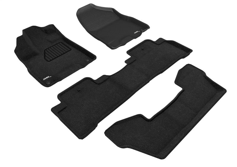 3D MAXpider Elegant Front, Rear & 3rd Row Floor Mats for 2017-2020 Acura MDX