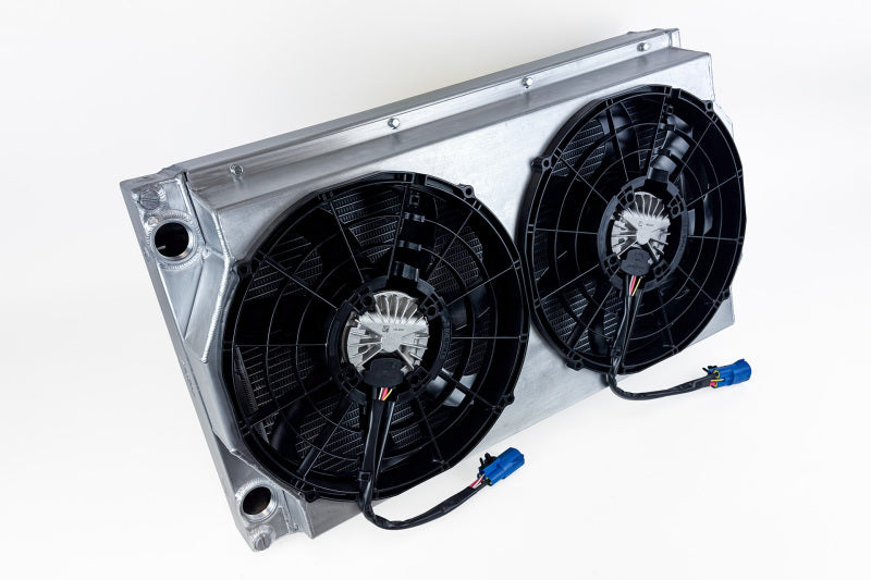CSF 8374 Motorsport Radiator with Shroud - 14in SPAL Brushless Fans - Harnesses