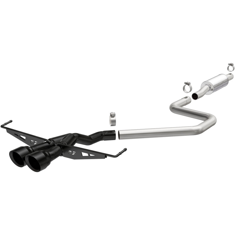MagnaFlow 19455 2019 Hyundai Veloster 1.6L 2.5in Center Exit Stainless Steel Cat-Back Exhaust w/Blk Tips - #19455