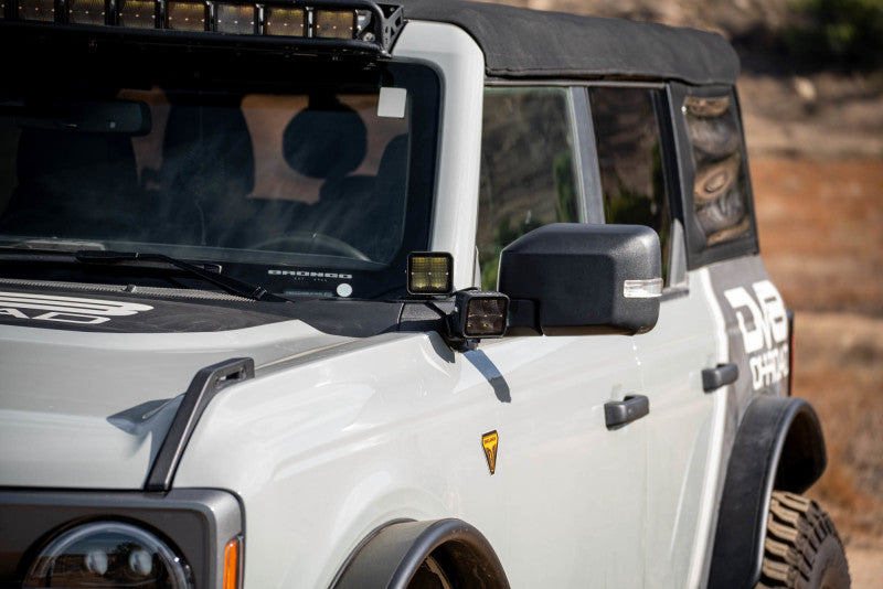 DV8 Offroad 2021 Ford Bronco A Pillar Dual Light Pod Drop Mounts - #LBBR-08