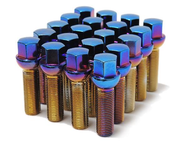 Wheel Mate 40623B Mevius Lug Bolt Set Black M12x1.50 50mm 60 Degree Cone Seat - Set of 20