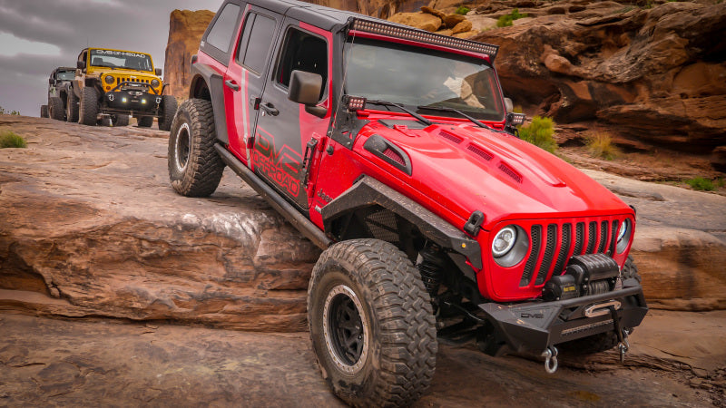 DV8 Offroad 18+ Jeep JL Heat Dispersion Hood - Primer Black - #HDMBJL-01