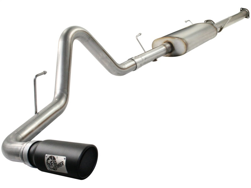 aFe MACHForce XP Exhausts Cat-Back SS-409 EXH CB Toyota Tundra 10-11 V8-5.7L 145.7 WB (blk tip) - #49-46008-B
