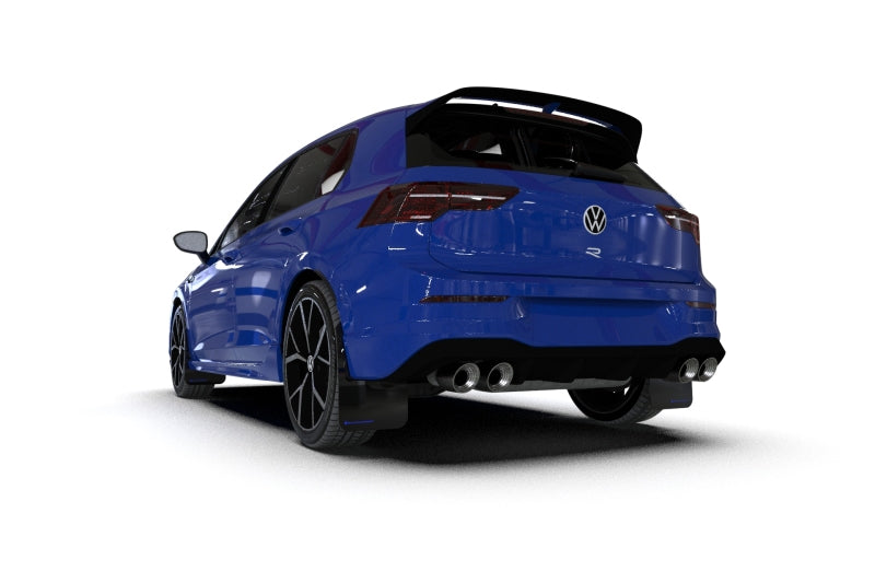 Rally Armor UR Mud Flaps - 2022-2025 Volkswagen GTI / Golf R - Red/White Logo - #MF80-UR-RD/WH