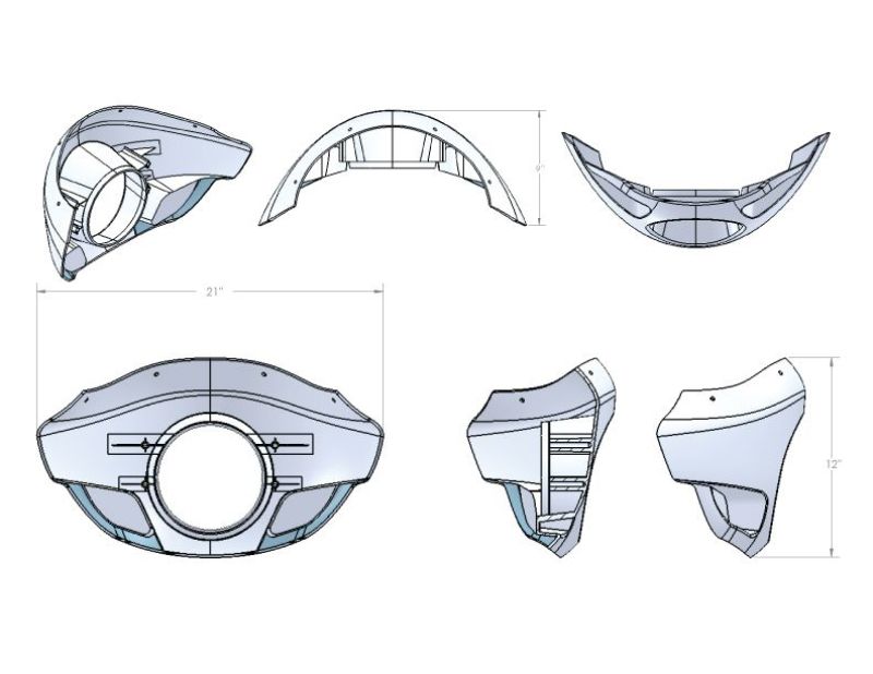 Burly Brand B10-2003 Sport Fairing Tall