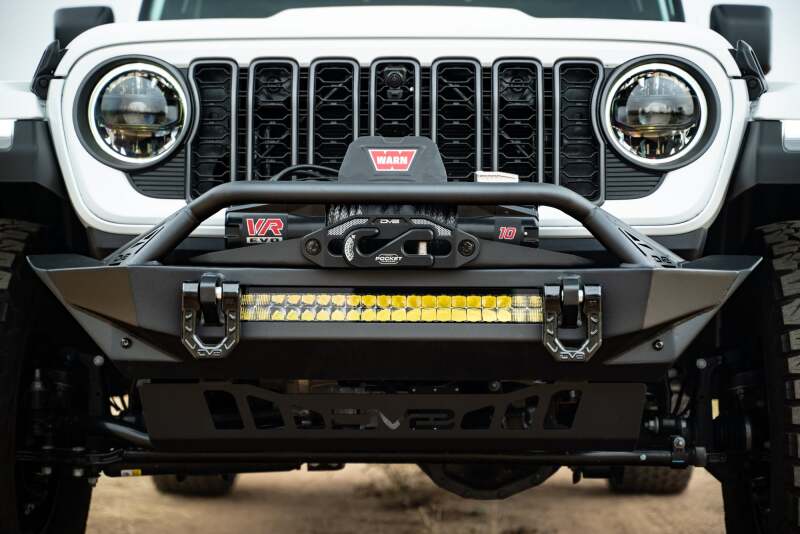 DV8 Offroad 07-23 Jeep Wrangler JK/JL & Gladiator JT FS-1 Series Stubby Front Bumper - #FBJL-11