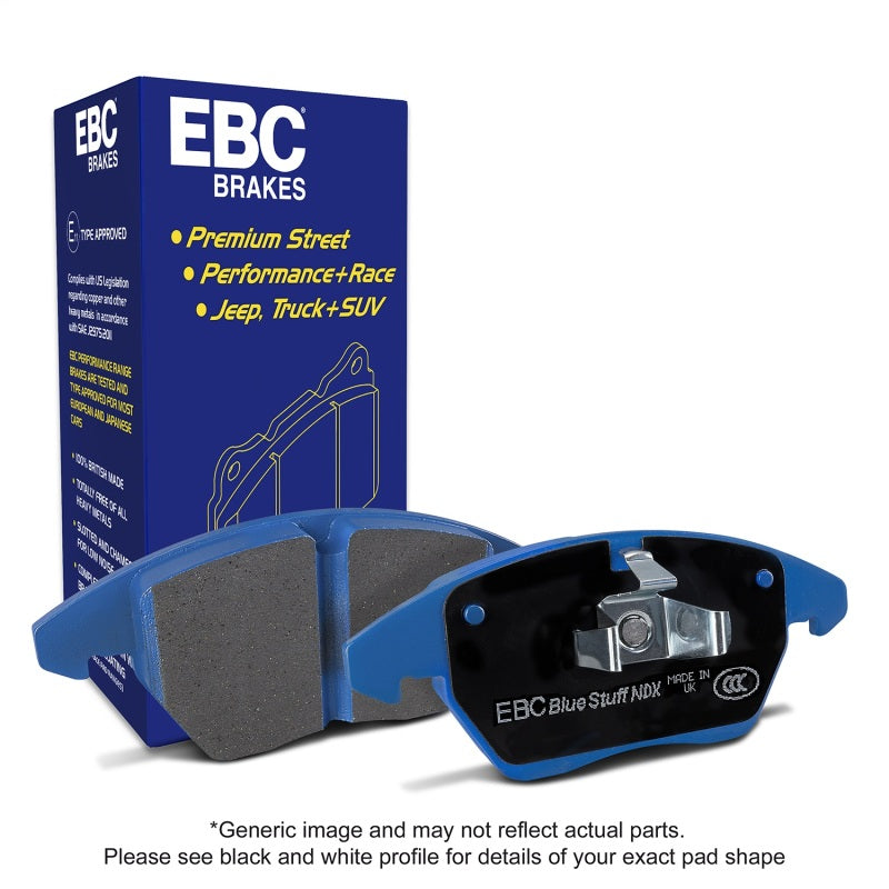 EBC 12-13 Porsche Panamera (Cast Iron only) 3.0 SC Hybrid Bluestuff Rear Brake Pads DP51858NDX
