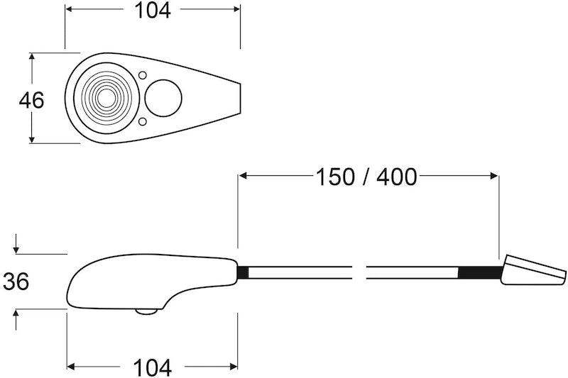 HELLA 343720622 Interior LED Reading Lamp Black Flex Arm