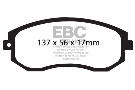 EBC 12+ Scion FR-S 2 Ultimax2 Front Brake Pads UD1539