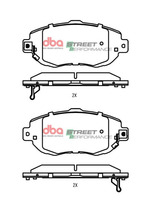 DBA 93-01 Toyota Supra JZ80 Front SP Performance Brake Pads
