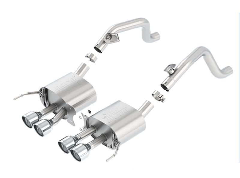 Borla 11881 14-15 Chevy Corvette C7 w/o AFM w/o NPP Atak Rear Section Exhaust Quad Rd RL Tips - #11881