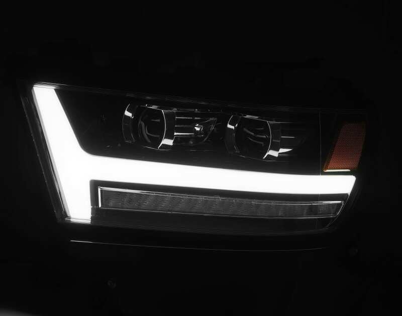 AlphaRex 880515 19-20 Ram 1500 HD PRO-Series Projector Headlight Plank Style Black w/Activation Light/Sequential Signal/Plank DRL