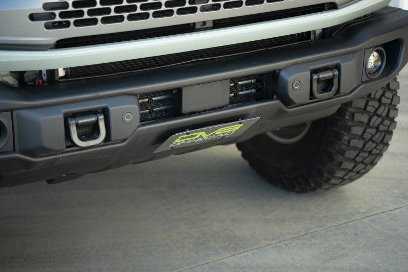 DV8 Offroad 2021 Ford Bronco Capable Bumper Slanted Front License Plate Mount - #LPBR-05