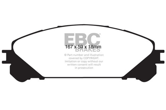 EBC 10+ Lexus RX350 3.5 (Japan) Extra Duty Front Brake Pads ED91837